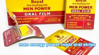 New Royal VIP Dissolving Energy Booster Strips Oral Supplements for Men