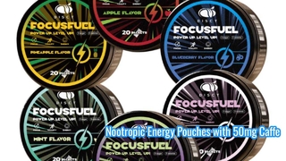 Nootropic Energy Pouches with 50mg Caffe Ine Alpha Pouches